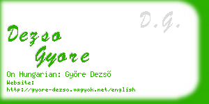 dezso gyore business card