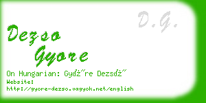 dezso gyore business card